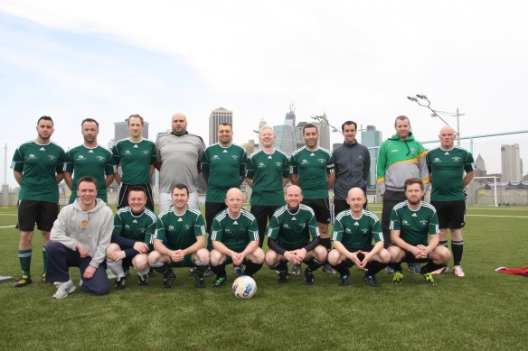 The Shamrocks Over 30s side that took on Manhattan Celtic Legends. (Courtesy Eoin Sweeney)