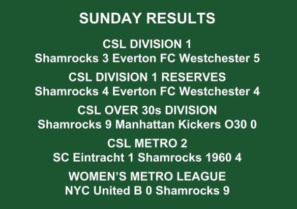 SHAMROCKS sunday schedule graphic