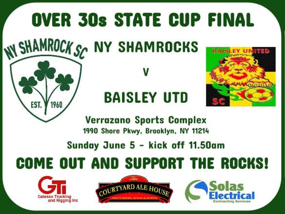 shamrocks over 30 state cup final poster