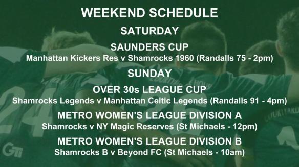 2 SHAMROCKS league cup schedule graphic