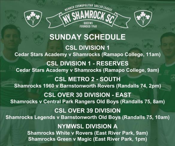 WEEKEND SCHEDULE - 2018_19