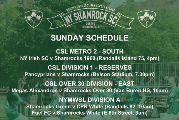 WEEKEND SCHEDULE - 201819