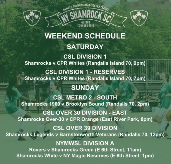 WEEKEND SCHEDULE - 201819