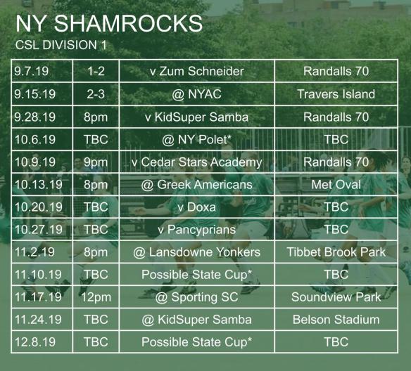 ROCKS SCHED 001 first team 2019