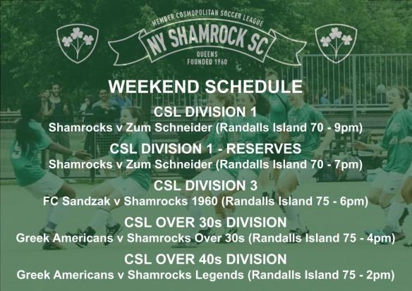 WEEKEND SCHEDULE - 2019_2020